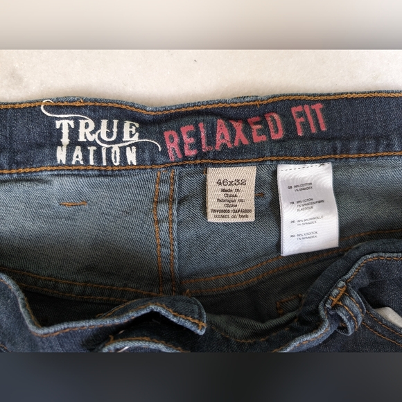 True Nation Relaxed Fit Men's Jeans 46x32 - Picture 3 of 3